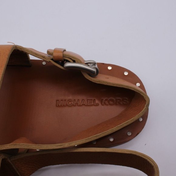 Michael Kors Khaki Leather Sandals Size US 11 M - new with defect - Picture 4 of 12